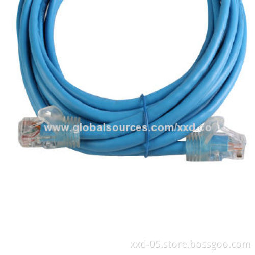 Rj45 4-pair Cat5e/6 Network Patch Cable with 24AWG Stranded Pure Copper